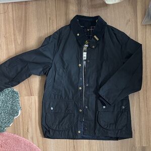 Vintage Navy waxed Barbour Jacket Bedale - XL kids or Petite Women’s XS